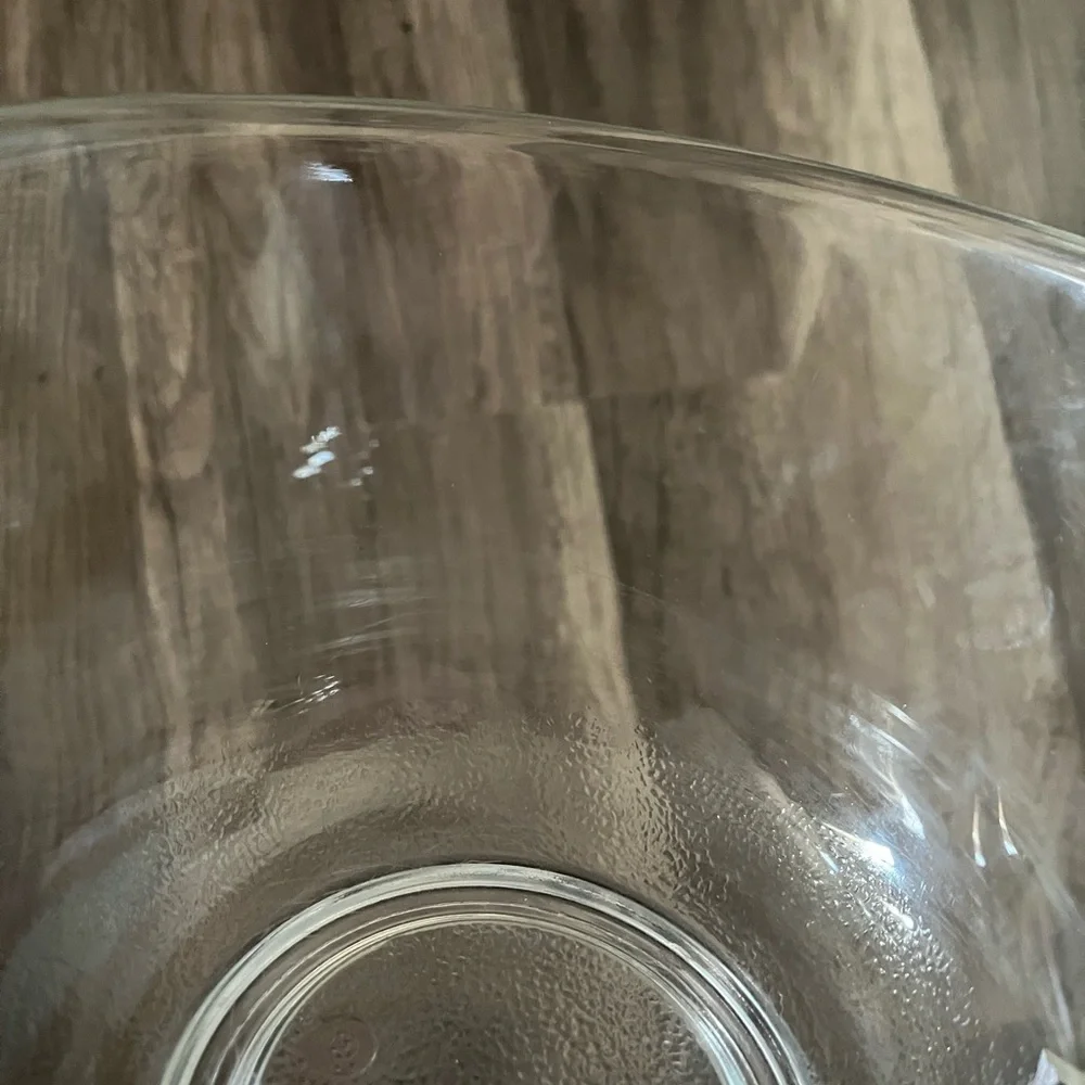 Vintage Clear Glass Bowl - Simple Rounded Design